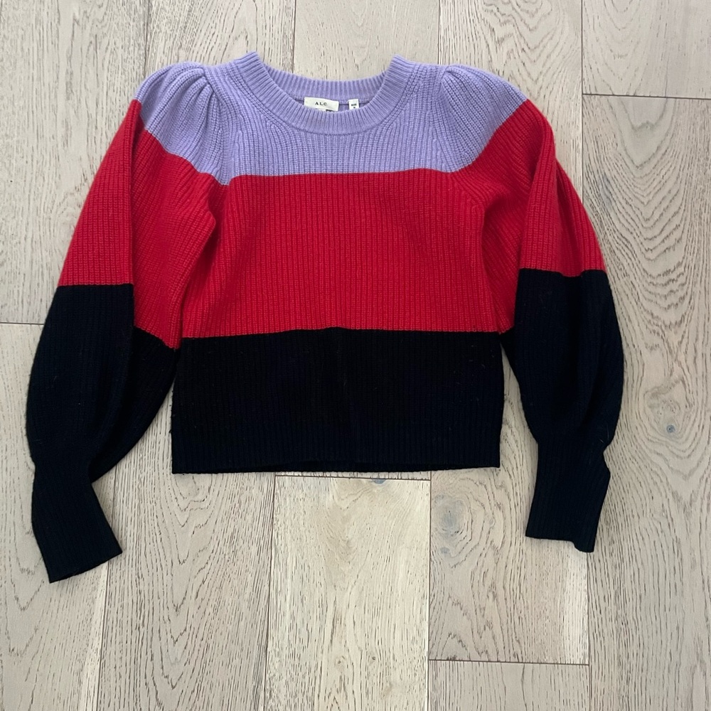 A.L.C. Multicolor Crew Neck Sweater Size Small